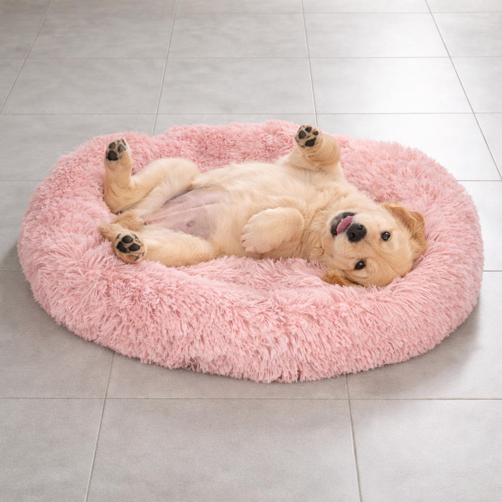Let's Sleep Hundkorb "Donut" Rosa