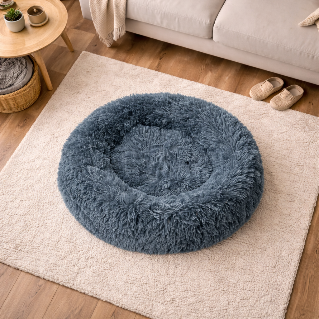 Let's Sleep Hundkorb "Donut" Dunkelgrau