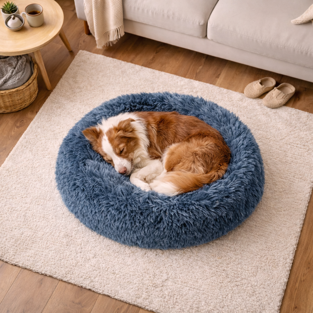 Let's Sleep Hundkorb "Donut" Dunkelgrau