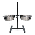 Futter- und Trinkschale Edelstahl T-Ständer