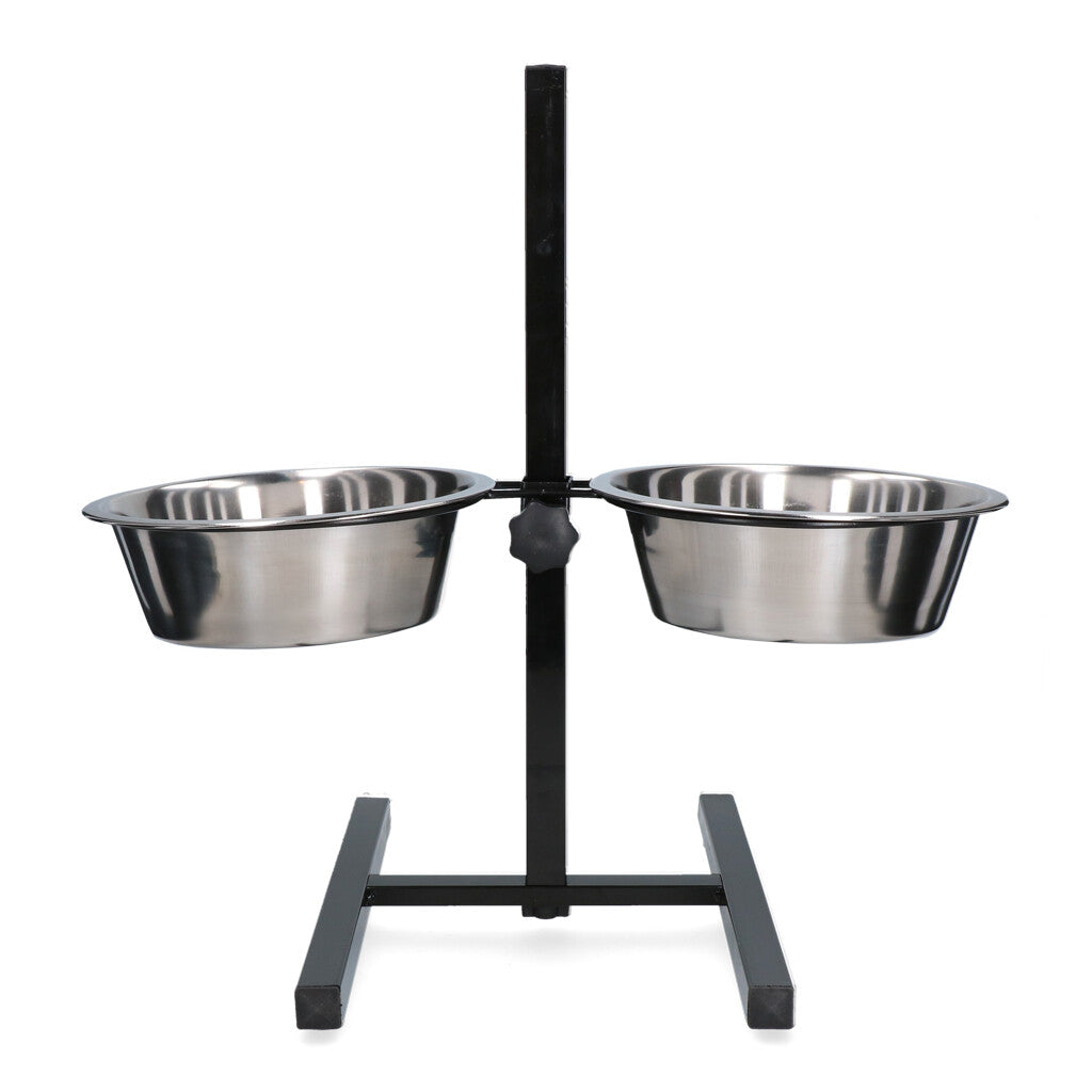Futter- und Trinkschale Edelstahl T-Ständer